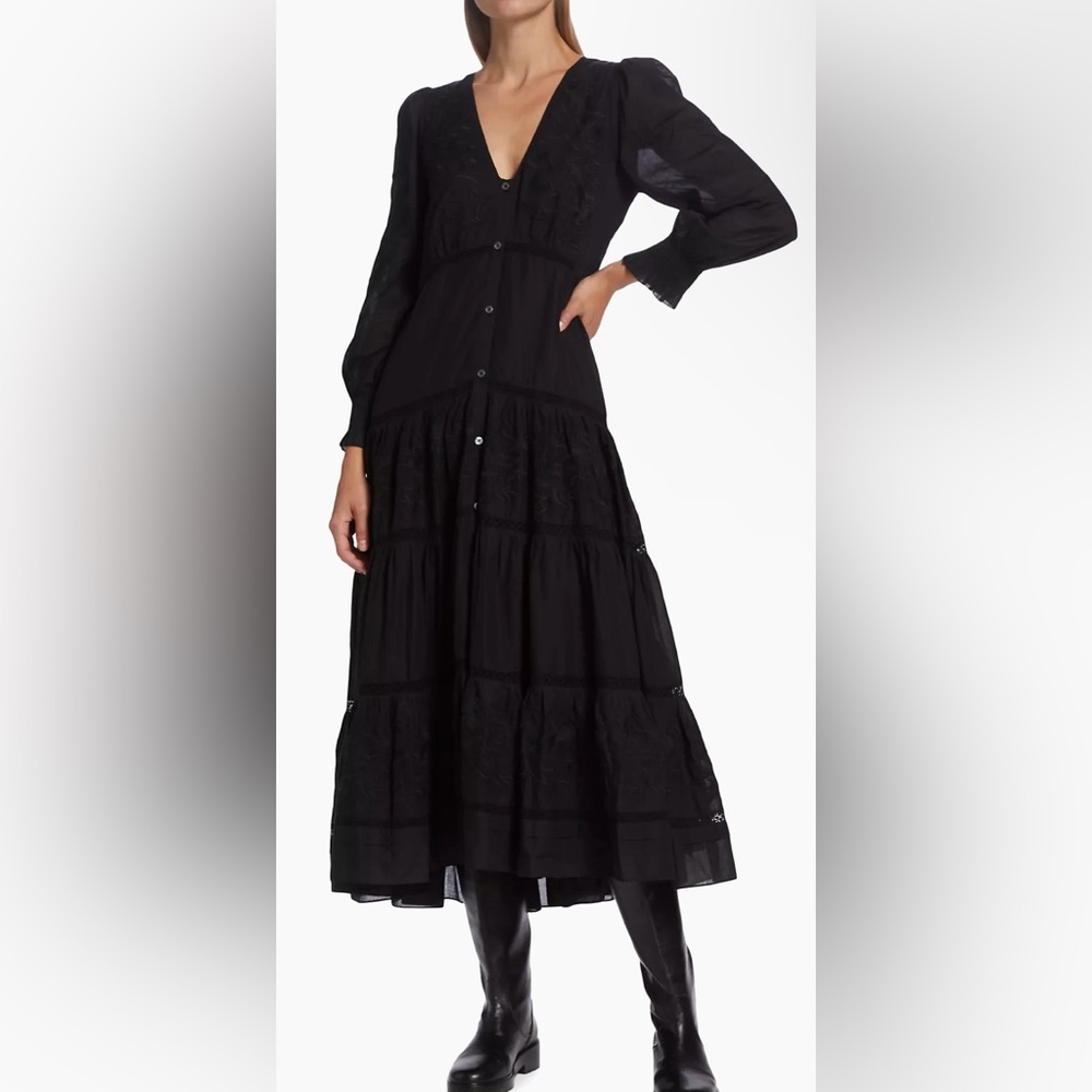Joie  Meredine Cotton Midi-Dress sz 0 $428